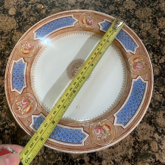 Stafford Blue and Brown Floral Dinner Plate - Picture 2 of 3